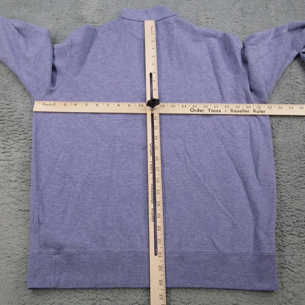 Polo Ralph Lauren Mens Medium Purple Heather Quarter Zip Pullover Sweater M Pony